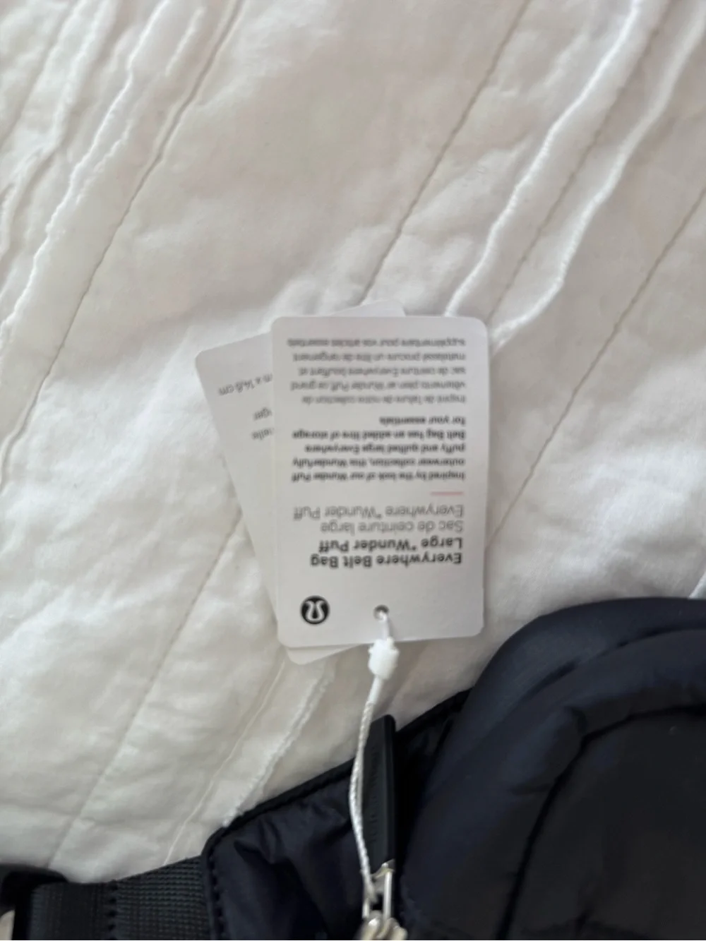 lululemon athletica Black Puffer Belt Bag